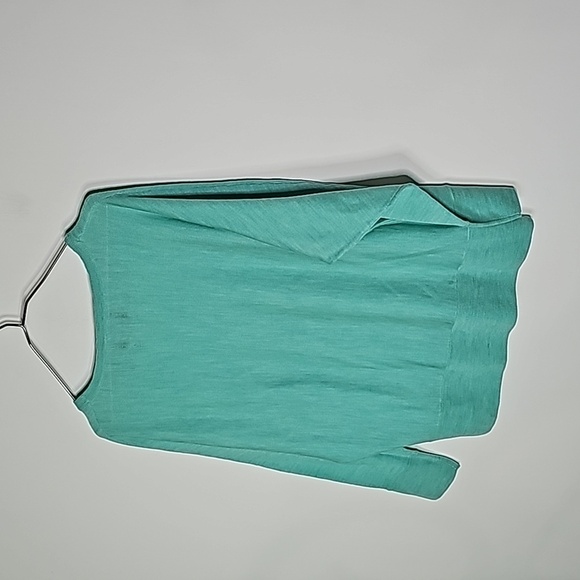 Cynthia Rowley medium teal long sleeve shirt - Picture 3 of 6